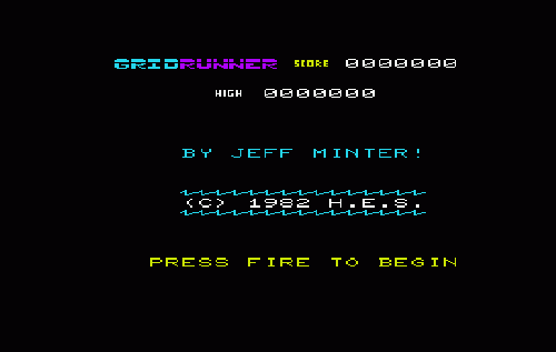 Gridrunner title screen for Vic-20